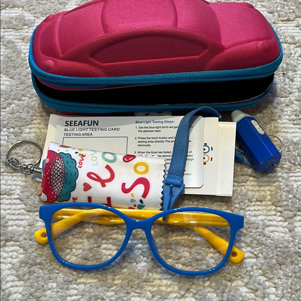 Seea Kids Blue Light Glasses - Blue and Yellow